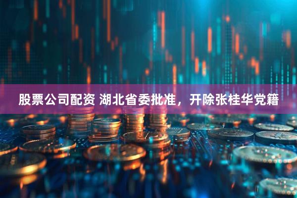 股票公司配资 湖北省委批准，开除张桂华党籍